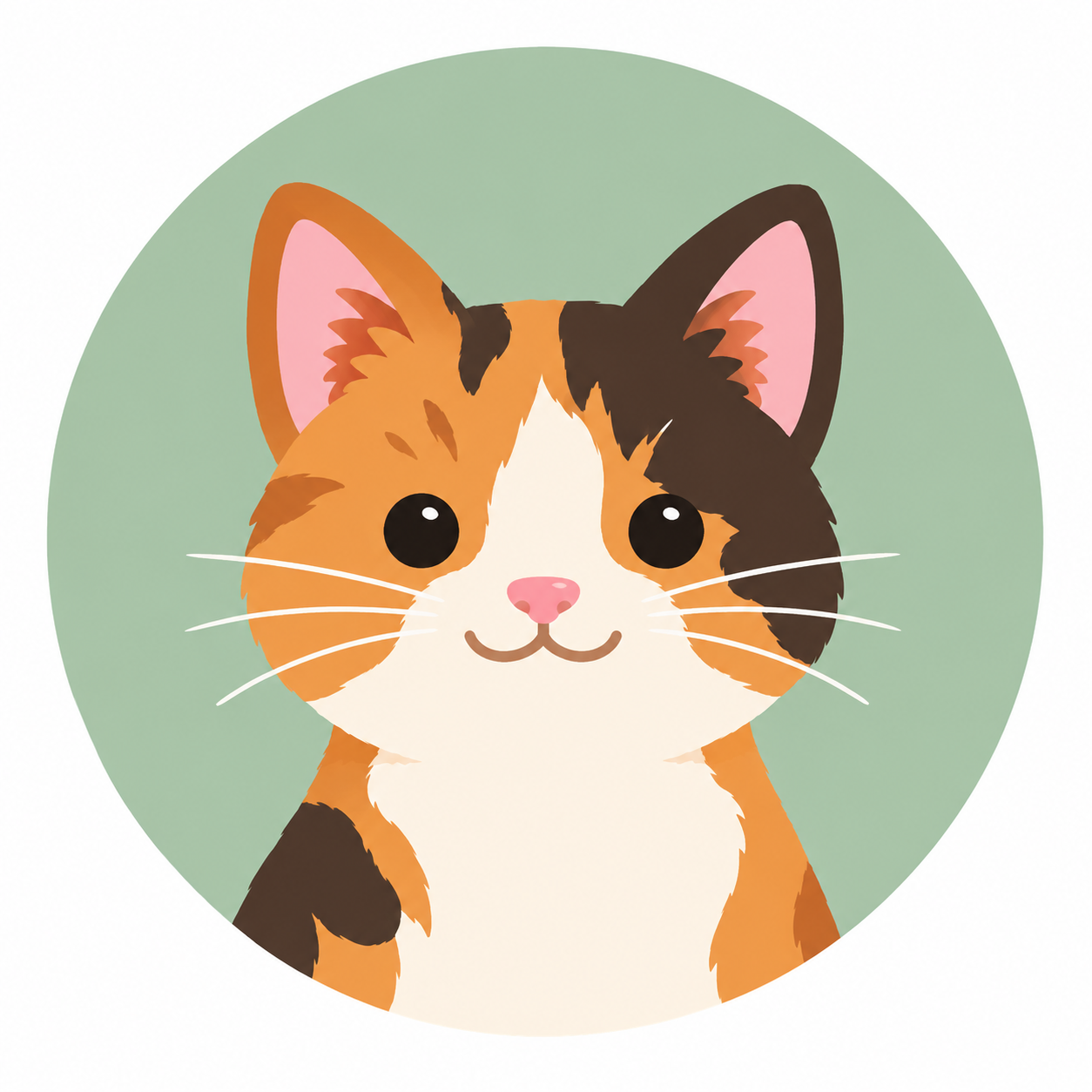 Bowen Wei's illustrated cat avatar